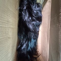Black Wavy Hairpiece/Toupee Wig - Wavy Texture, Black Hair Color Shade