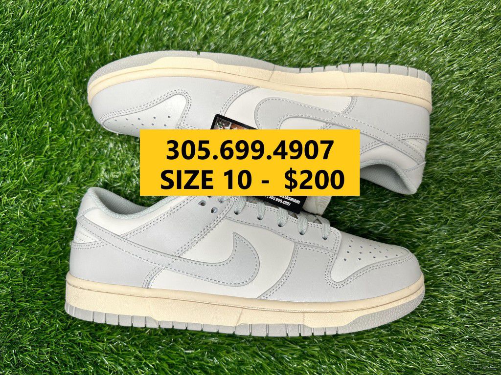 NIKE DUNK LOW GREY FOG SAIL WHITE NEW SALE SNEAKERS SHOES MEN SIZE 10 44 A5