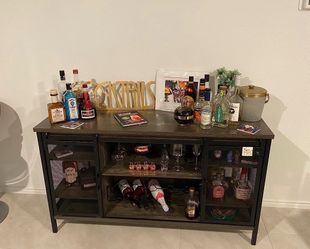 LED Backlit Bar Cart