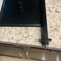 Rainfall Showerhead square And 20 Inch Straight, Extended Shower Arm