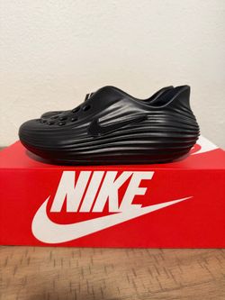 Nike ReactX Rejuven8 Slip-On Shoes Triple Black Perforated 4Y