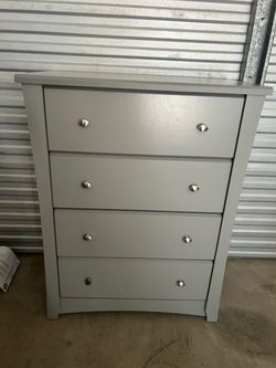 Grey 4-Drawer Chest