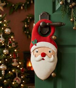 🎄Vintage cloth Santa Clause door knob hanger 🎅🏼
