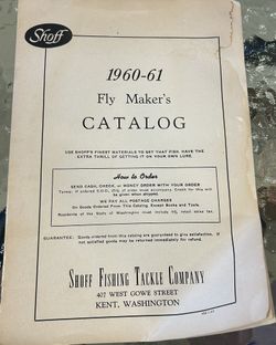 Vintage 1(contact info removed) Fly Makers Catalog From Shoff Fishing Tackle Company In Kent Washington 