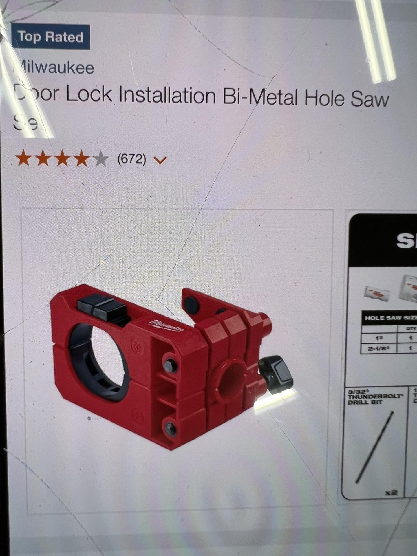 Milwaukee Door Handle Jig, Hole Saw