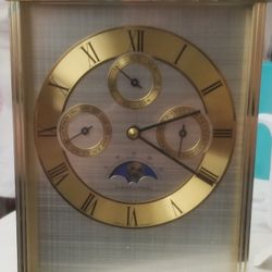 Vintage Hamilton German Moon Phase Mantle Clock