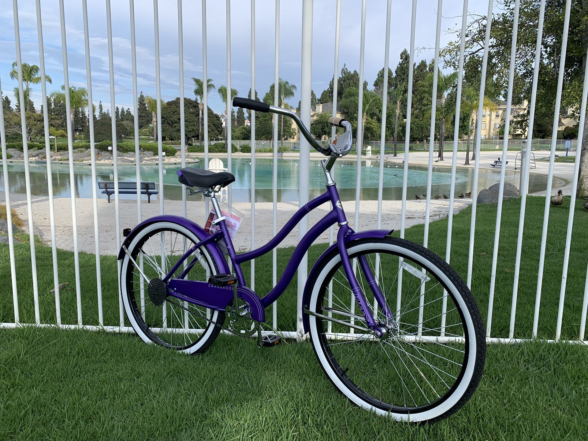 New Beautiful Purple 🌸 Ladies Beach Cruiser Bike Bicycle Standard