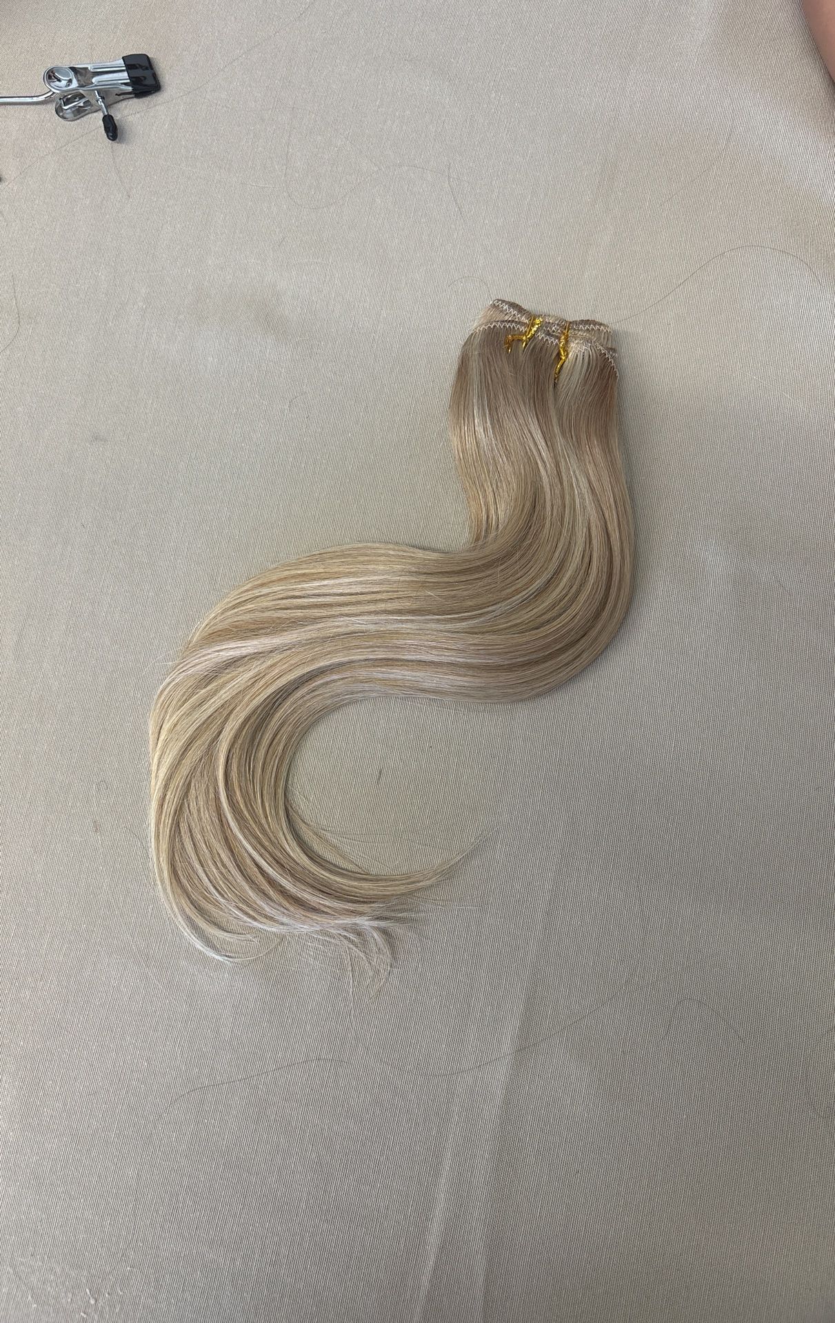 16” Human Hair Blonde Weft