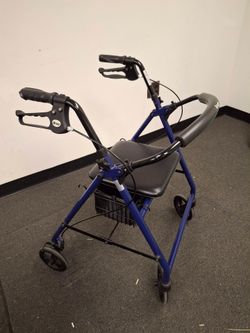 Folding WALKER/ ROLLATOR With Seat / 8" Wheels