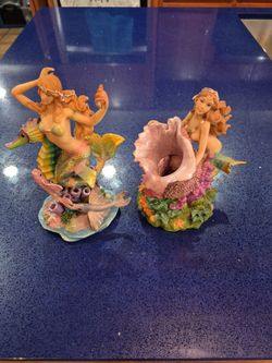 Two Seven Inch Mermaid Figurines