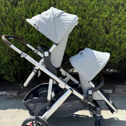 Uppababy Vista V2 Double Stroller And Uppa Baby Bassinet 