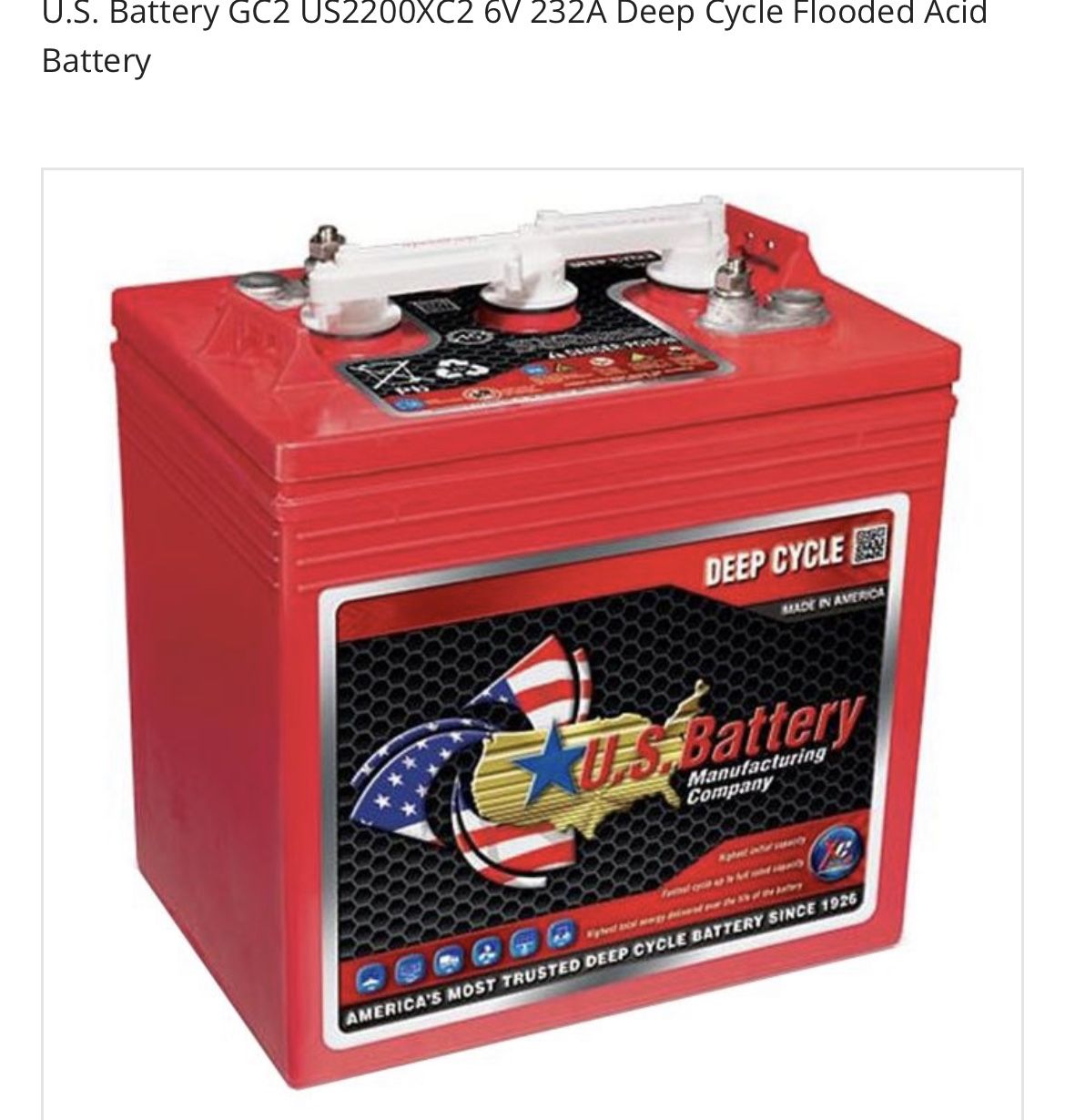 6v US2200 Battery