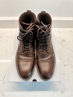 Sonoma Men’s Cap-Toe Boots — Brown, Size 12 — Lightly Worn