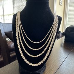Sterling Silver .925 Rope Chains