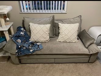 Couch pulled out bed