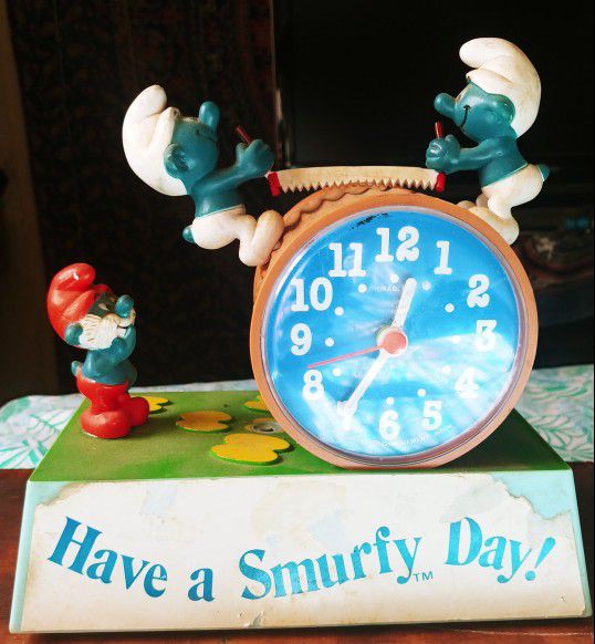 Sesame Street&smurfs 1970's Alarm Clock