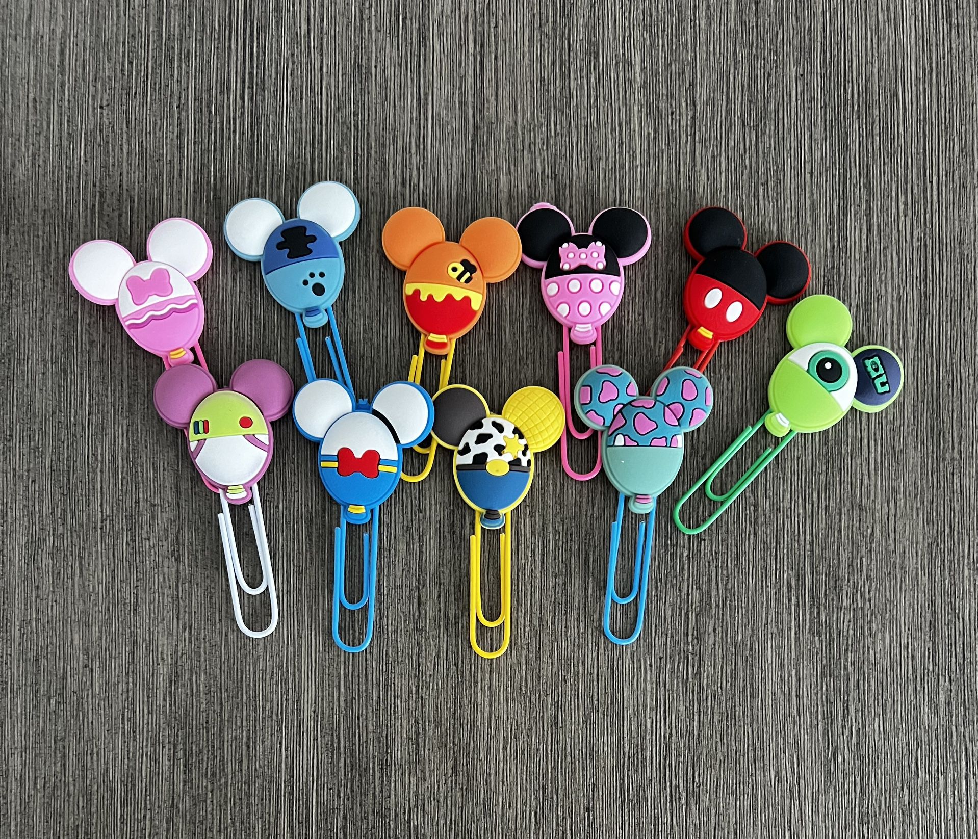 Disney Characters Paper Clips, Balloon Set of 10, DCL Fish Extender Gifts for ki