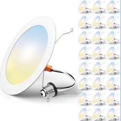 FREELICHT 24 Pack Retrofit LED Recessed Lighting 6 Inch