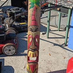 Polynesian Tlki mask wall plaque