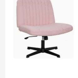 Pink Office Armless Wide Chair 