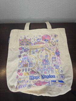 Walt Disney World 50th Magic Kingdom Canvas Tote Bag