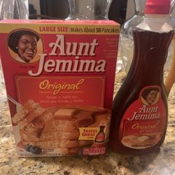 Discontinued Aunt Jemima Logo Pancake Mix And Syrup 