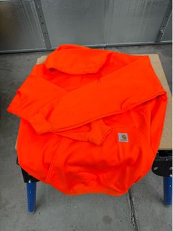 Carhartt hoodie. Bright orange. Size M