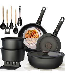 Astercook 21 Pcs Pots and Pans Set Non Stick