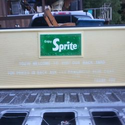 Vintage Large Sprite Menu Board Advertising Sign 49"×20"
