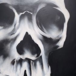 Skull Painting ~ Halloween Decorations ~ Goth