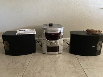 Panasonic SC-AK310-5 CD Changer Stereo +2 Bose Speakers