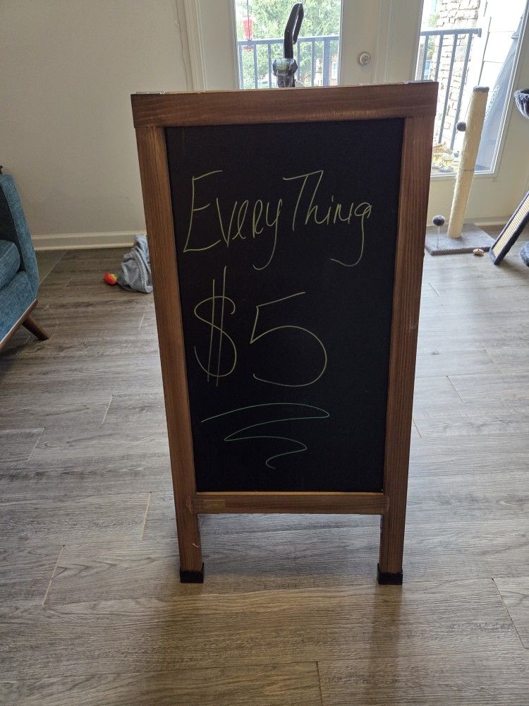 A-Frame Magnetic Chalkboard Set