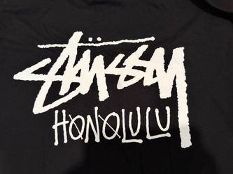 Stussy Honolulu Men’s Crew Neck T-shirt Black Size X-Large Honolulu!