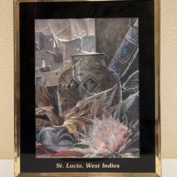 Framed Art St. Lucia, West Indies 10”T x 8”W