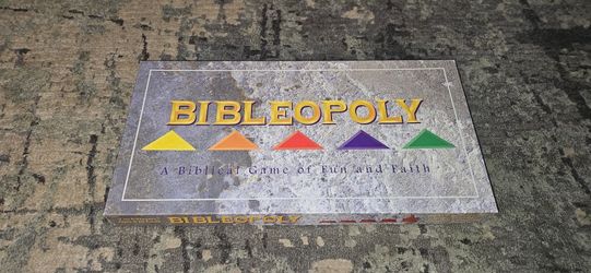 Bible-Opoly Board Game 100% Complete. Excellent Condition! Appears Unplayed! 
