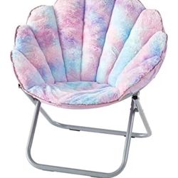 Pink and Purple Tye Dye Folding Chair. 