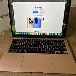 Like New Rose Gold 2020 M1 13” MacBook Air With AppleCare+