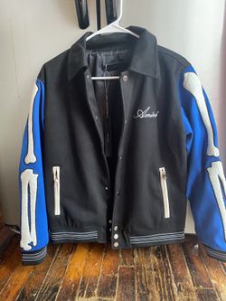Amiri Amiri Bones Logo Embroidered Varsity Jacket