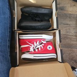 Black And Red Converse Size 7 
