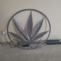 Blacklight metal sign