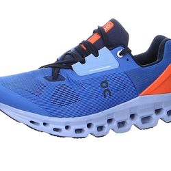 USED ON CLOUDSTRATUS SYNTHETIC RUNNING SHOES BLUE AND ORANGE SIZE: 8.5 MENS