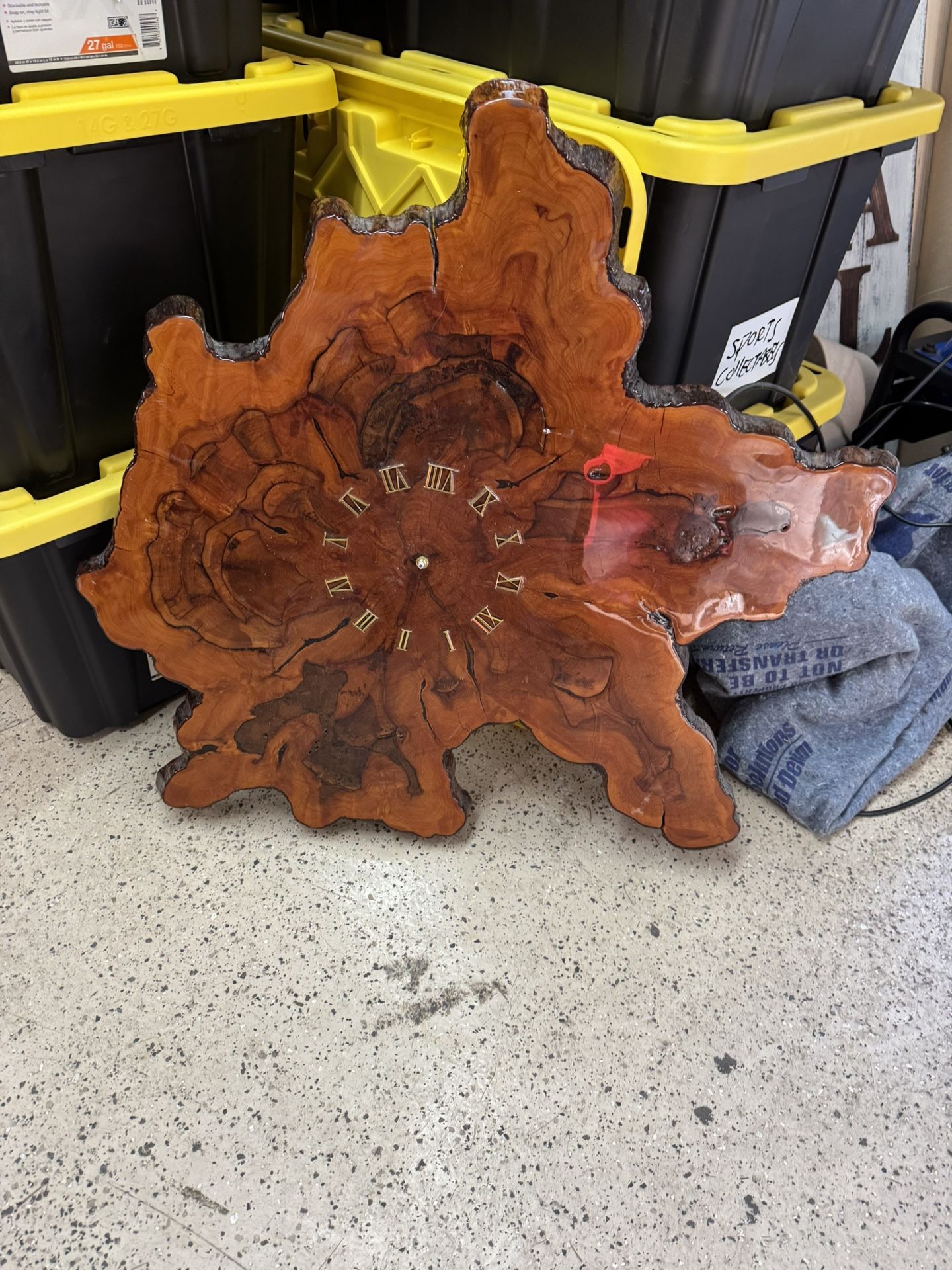 Big Burl Wood Clock 