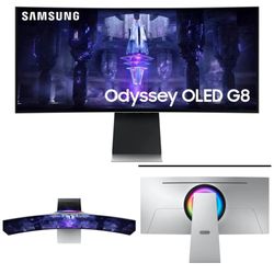 SAMSUNG 34" Odyssey G8 QD-OLED Ultra WQHD Curved Gaming Monitor