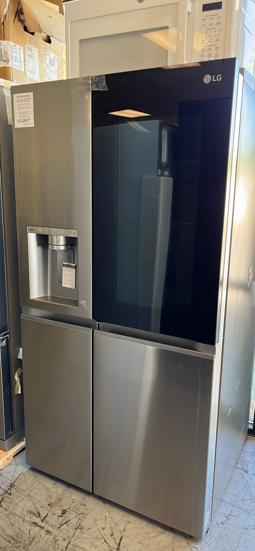 💥Great Deal💥 27 cu. ft. Side-By-Side Refrigerator with Instaview Glass, and Craft Ice