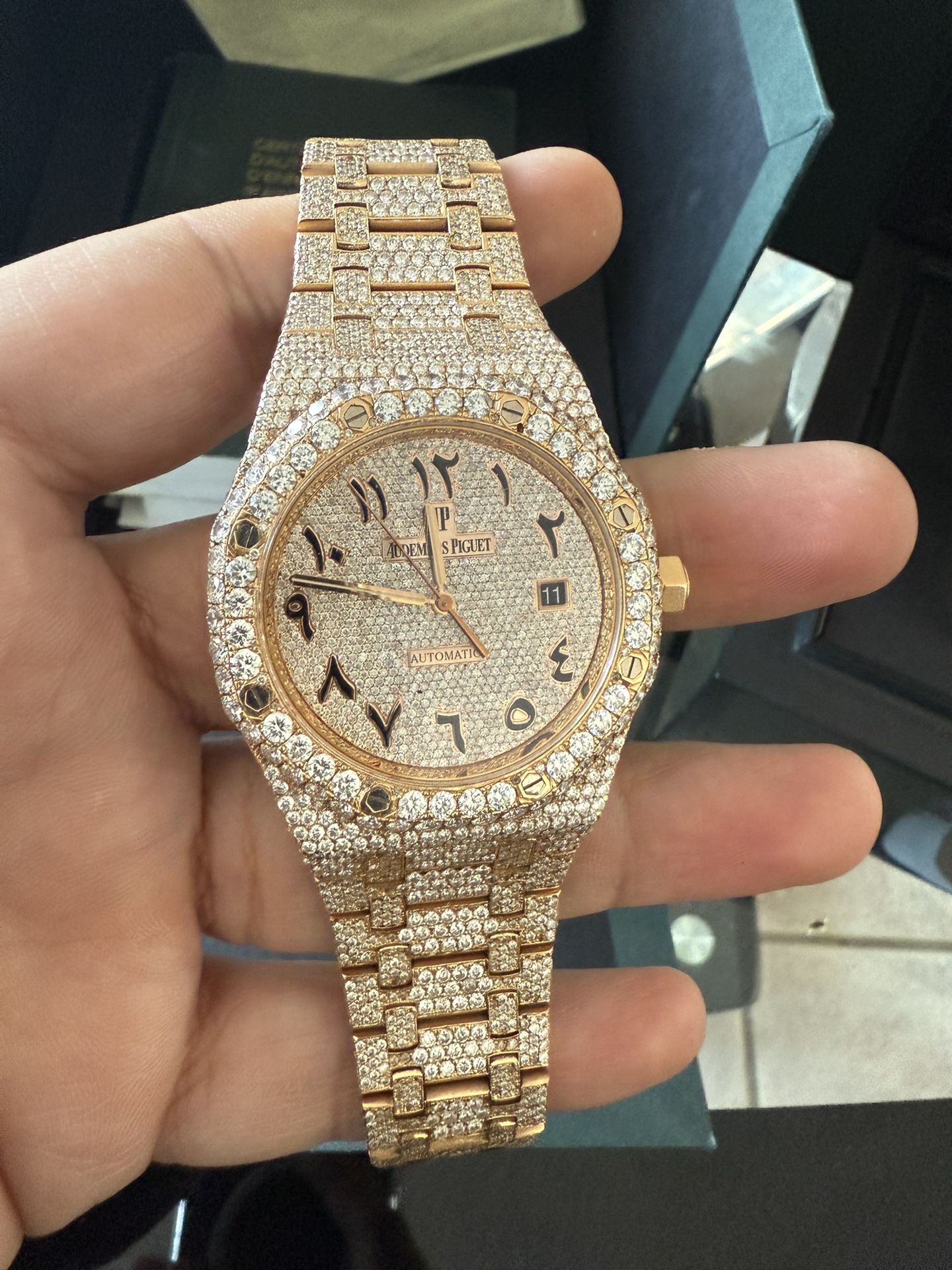 Ap 15400 Box & Paper Vs Natural Diamonds Rose Gold