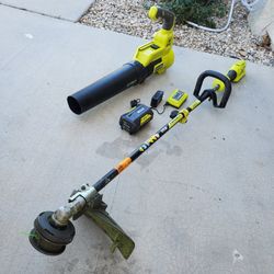 RYOBI
40V Cordless Battery Attachment Capable String Trimmer and Leaf Blower Combo Kit (2-Tools) w/ 4.0 Ah Battery & Charger


