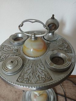 Antique ashtray lamp