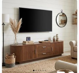 Fluted Tv stand  Media console with drawers