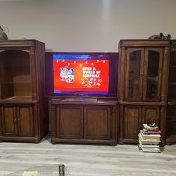 Wood Tv Stand Living Room Piece