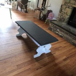Custom Farmhouse Coffee Table/Bench 49in